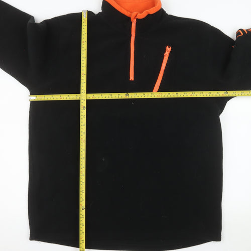 Atlas For Men Black Fleece 1/4 Zip Pullover Sweatshirt Size L