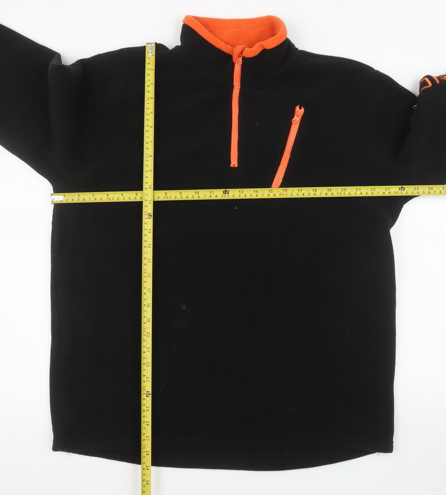 Atlas For Men Black Fleece 1/4 Zip Pullover Sweatshirt Size L