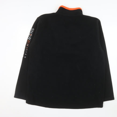 Atlas For Men Black Fleece 1/4 Zip Pullover Sweatshirt Size L