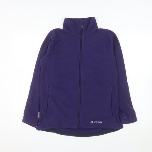 Sprayway Womens Purple Full Zip Fleece Jacket UK 10 Essentials