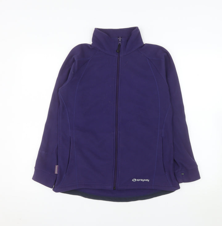 Sprayway Womens Purple Full Zip Fleece Jacket UK 10 Essentials