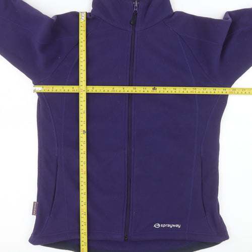 Sprayway Womens Purple Full Zip Fleece Jacket UK 10 Essentials