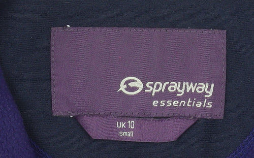 Sprayway Womens Purple Full Zip Fleece Jacket UK 10 Essentials