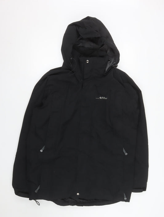 Outdoor Sportswear Men's Black M Waterproof Parka Hooded Jacket