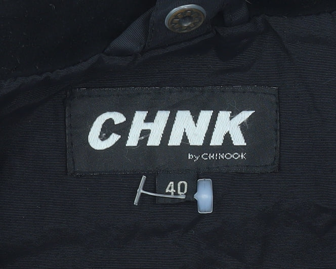 Chinook Men Black 40 Regular Hooded Parka Jacket Outdoor Winter Coat