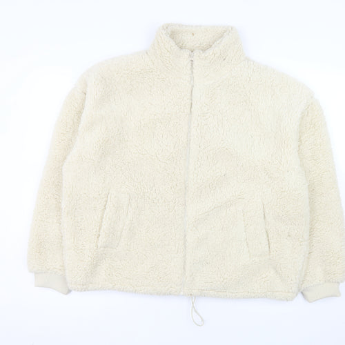 Serra Womens Ivory Fleece Full Zip Jacket Size 16