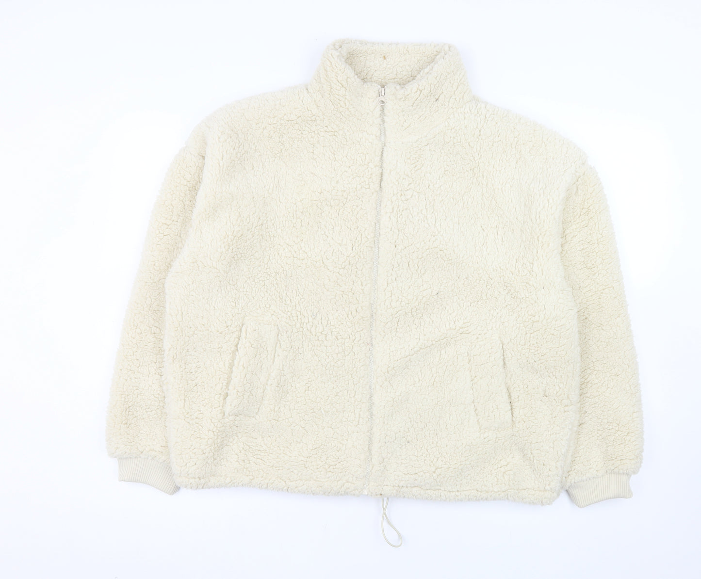 Serra Womens Ivory Fleece Full Zip Jacket Size 16