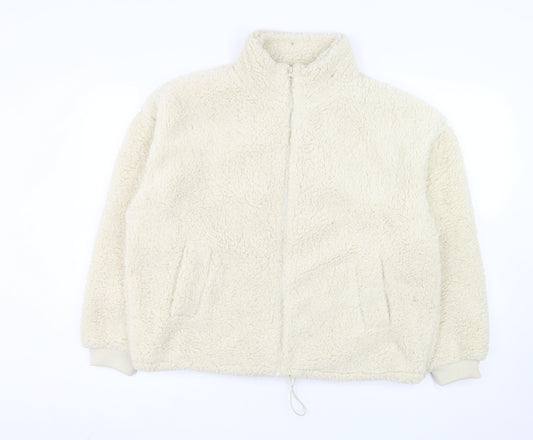 Serra Womens Ivory Fleece Full Zip Jacket Size 16