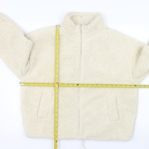 Serra Womens Ivory Fleece Full Zip Jacket Size 16