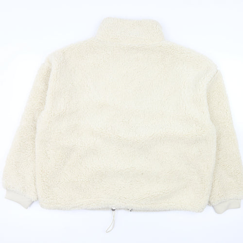 Serra Womens Ivory Fleece Full Zip Jacket Size 16