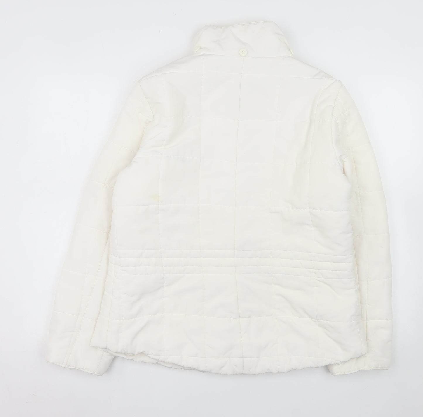 Woolworths Women's White Size 16 Puffer Jacket with Zip Pockets