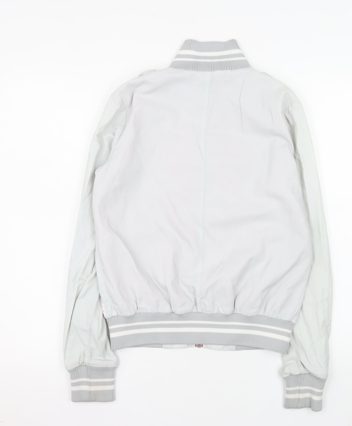 Pepe Jeans Womens White Bomber Jacket Size S Cotton Blend Zip Up