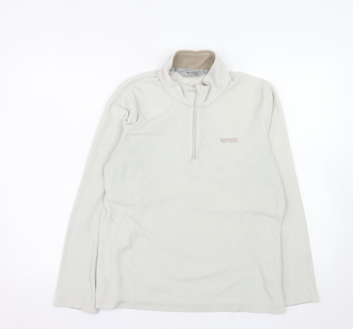 Regatta Women's Beige 1/2 Zip Fleece Sweatshirt UK 10 Polyester Outdoor