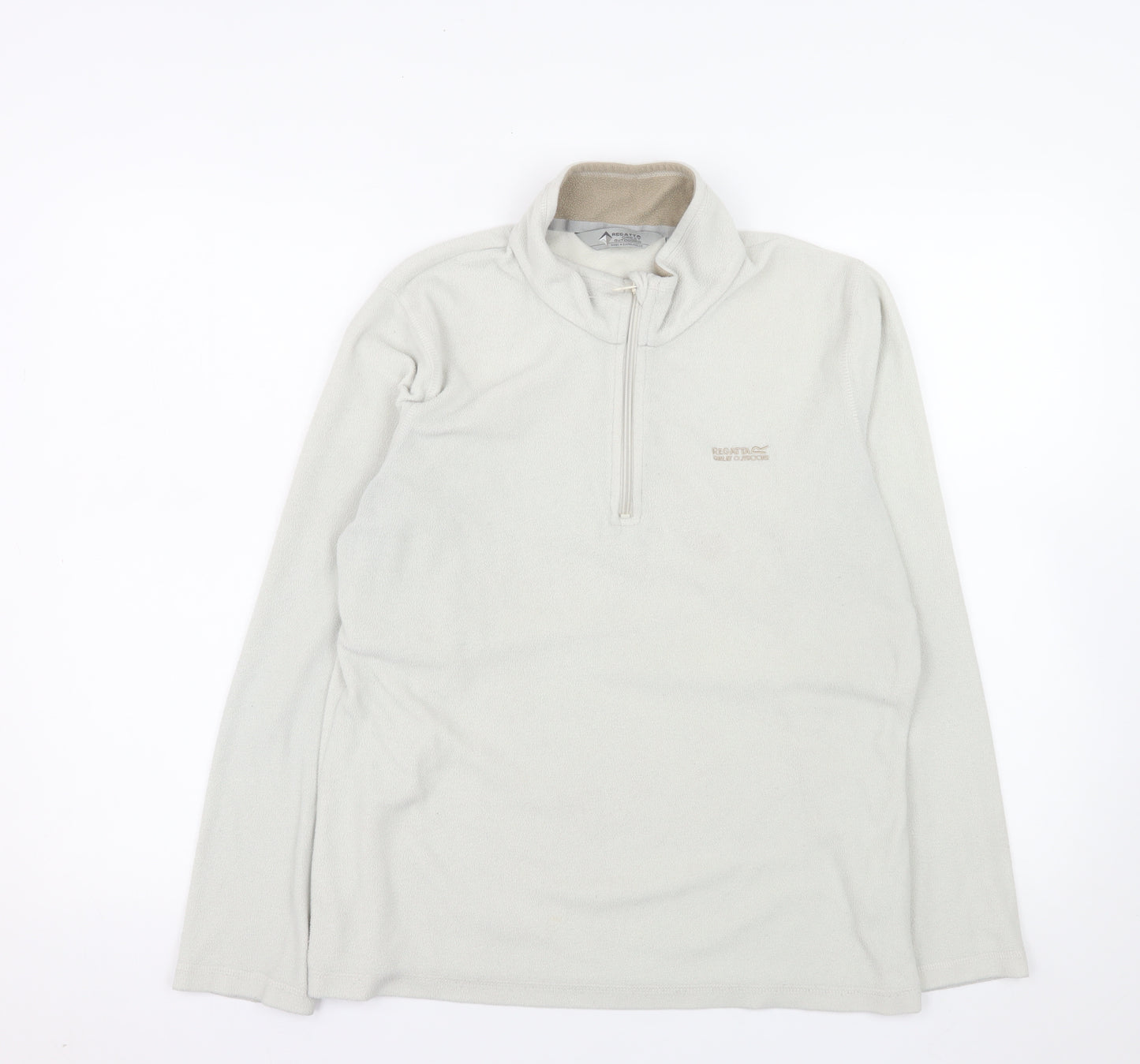 Regatta Women's Beige 1/2 Zip Fleece Sweatshirt UK 10 Polyester Outdoor