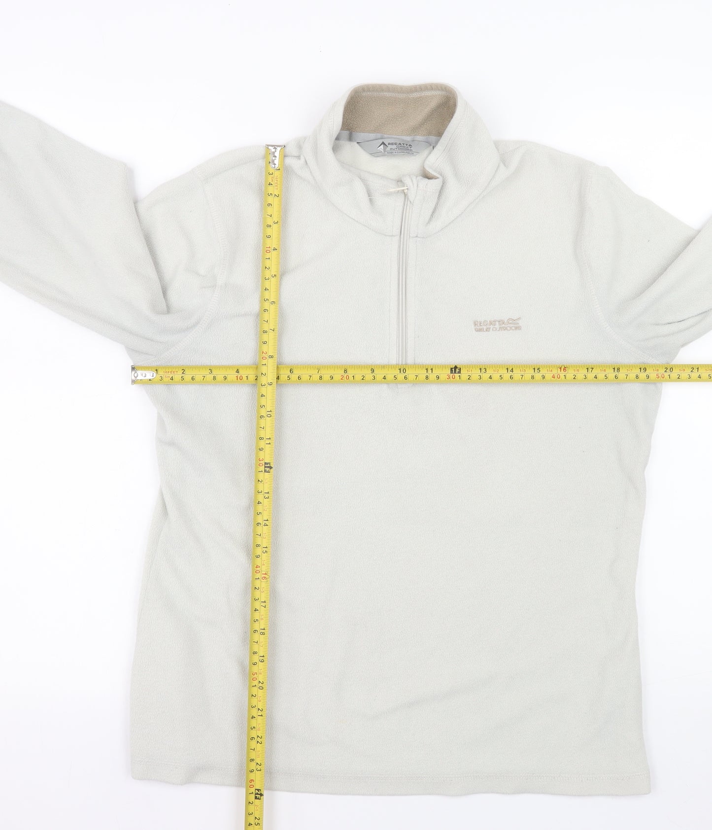 Regatta Women's Beige 1/2 Zip Fleece Sweatshirt UK 10 Polyester Outdoor
