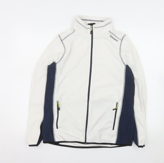 TOG24 Women's White Fleece Full Zip Outdoor Jacket Size 12