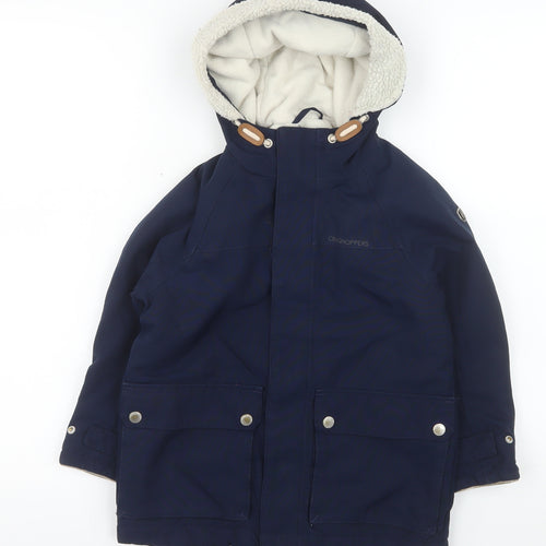 Craghoppers Boys Blue Waterproof Hooded Parka Coat Size 5-6 Years