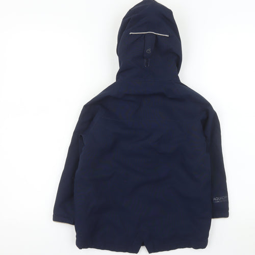 Craghoppers Boys Blue Waterproof Hooded Parka Coat Size 5-6 Years