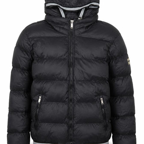 Avenzi Roma Men's Black L Puffer Jacket Hooded Nylon Winter Coat