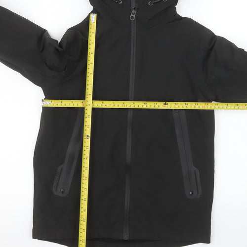 Next Boys Black Hooded Waterproof Parka Coat 10 Years
