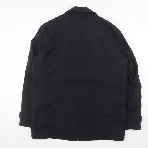 Bosideng Men's Black L Regular Fit Mid-Length Overcoat