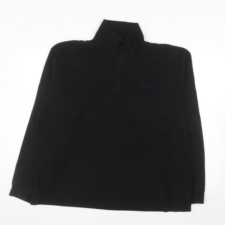 Campri Men's Black XL Fleece 1/2 Zip Pullover Sweatshirt