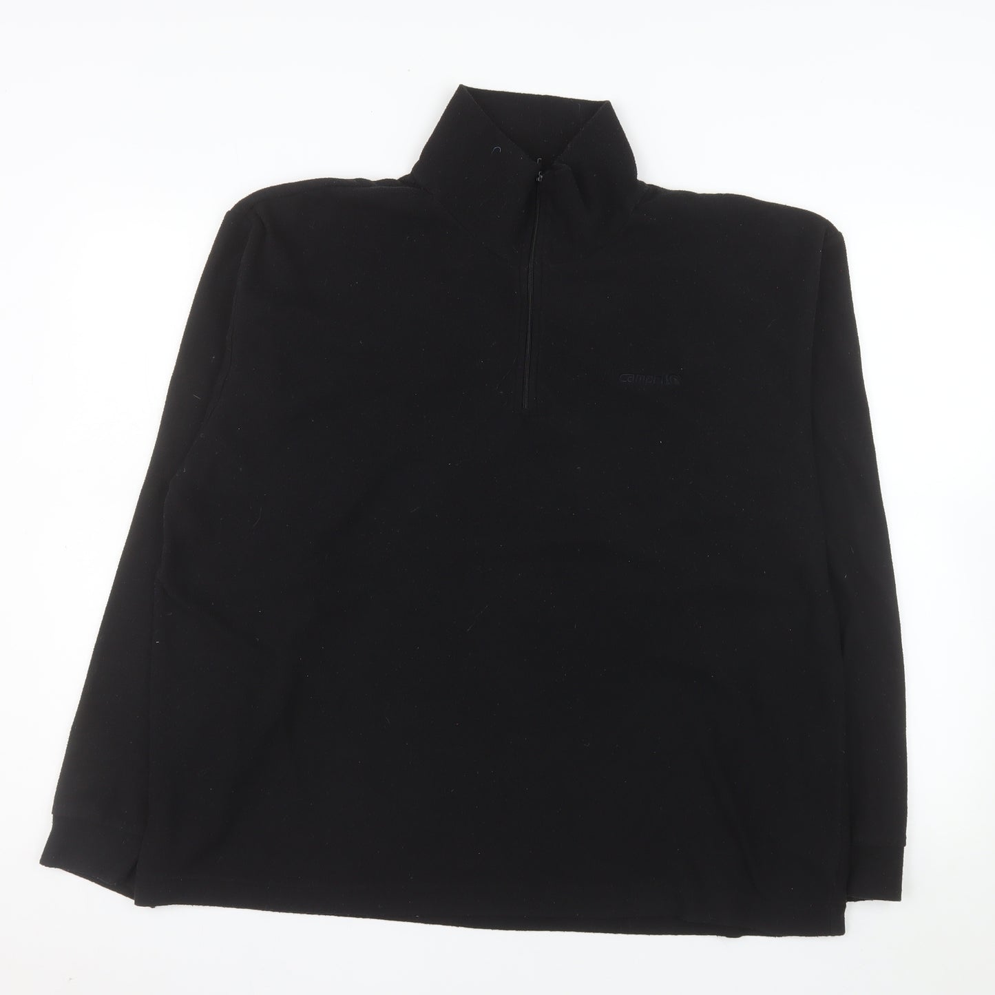 Campri Men's Black XL Fleece 1/2 Zip Pullover Sweatshirt