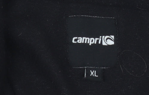 Campri Men's Black XL Fleece 1/2 Zip Pullover Sweatshirt