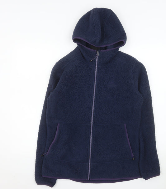 Mountain Equipment Women Blue Fleece Hooded Jacket Size 14