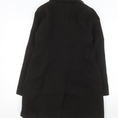 Atmosphere Women Black Long Overcoat Size 10 Classic Lined