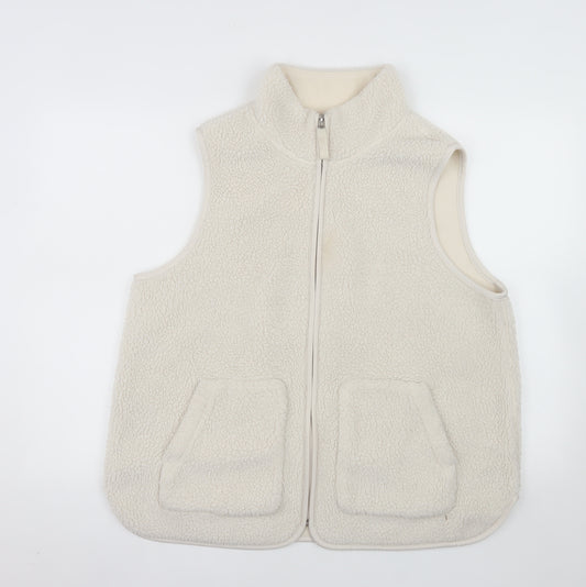 Marks and Spencer Women’s Light Natural Fleece Waistcoat Size 16
