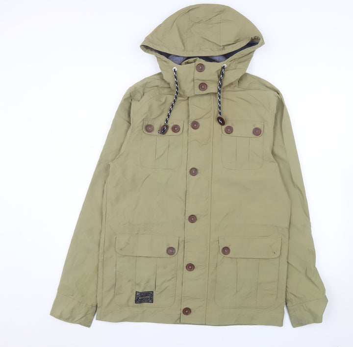 Brookhaven Men's Green Small Hooded Cotton Parka Jacket