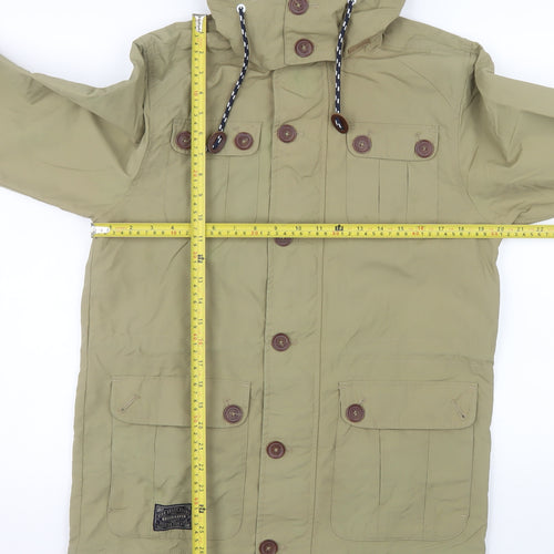 Brookhaven Men's Green Small Hooded Cotton Parka Jacket