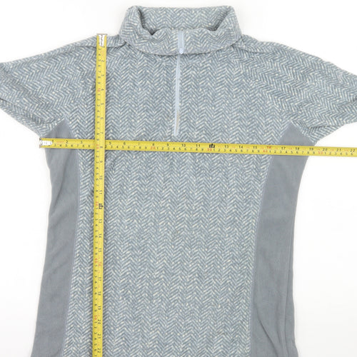 Columbia Women's Grey 1/2 Zip Fleece Pullover Sweatshirt M
