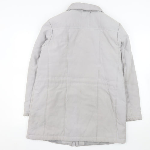 Bonmarché Women’s Grey Quilted Mid-Length Jacket Size 14 Polyester Blend