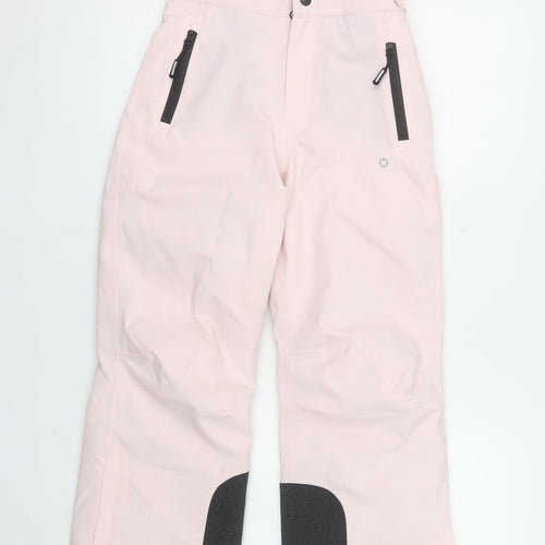 Marks and Spencer Girls Pink Waterproof Snow Pants 9-10 Years Regular Fit