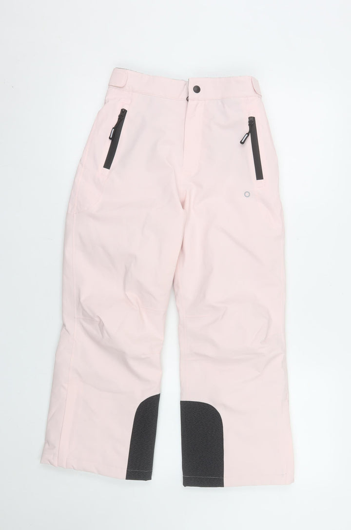 Marks and Spencer Girls Pink Waterproof Snow Pants 9-10 Years Regular Fit