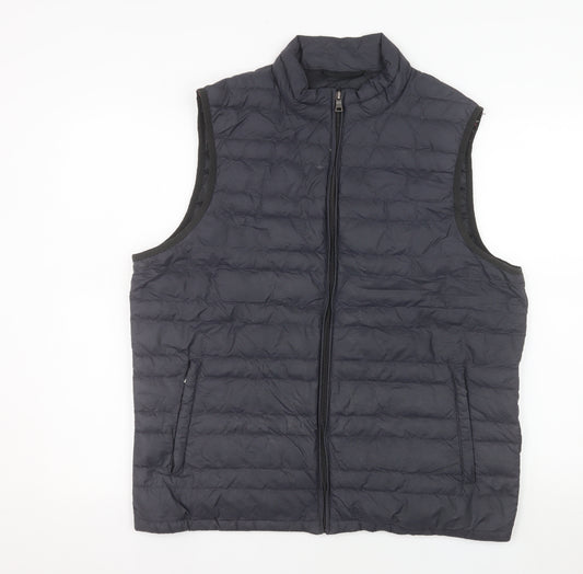 Marks and Spencer Men's Grey Padded Down Bodywarmer Waistcoat L