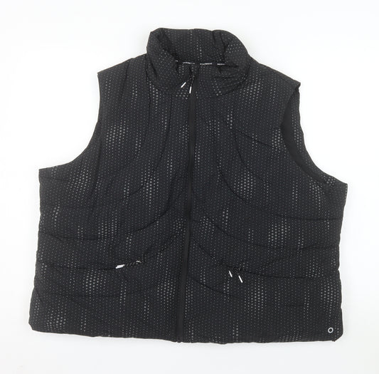Marks and Spencer Womens Black Quilted Puffer Waistcoat Size 22