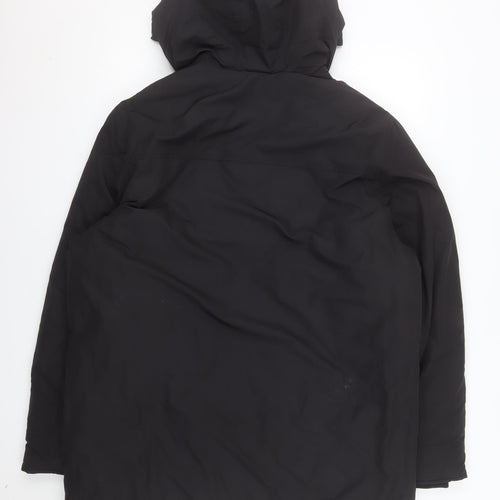 Marks and Spencer Men’s Black L Hooded Parka Coat Size L 41in