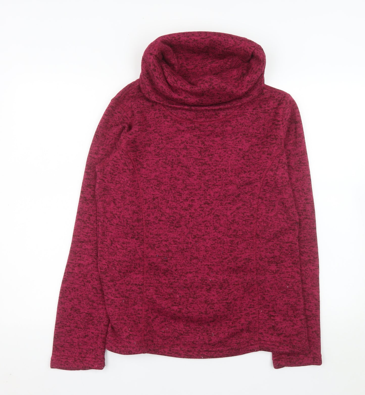 Mountain Warehouse Women Burgundy Roll Neck Pullover Fleece UK 10