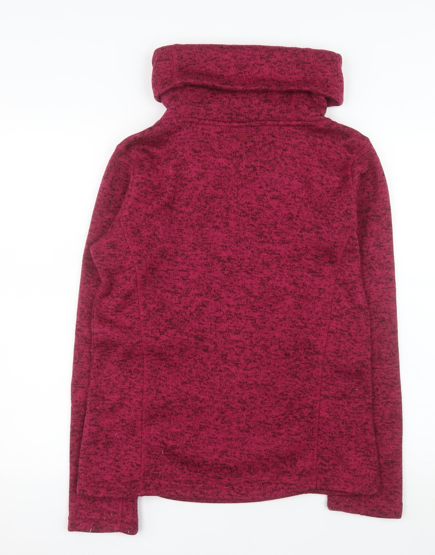 Mountain Warehouse Women Burgundy Roll Neck Pullover Fleece UK 10