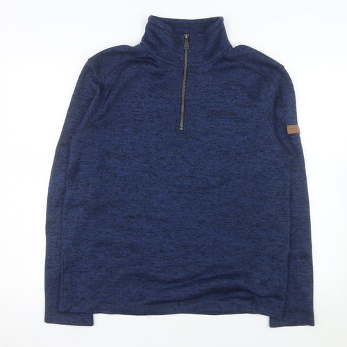 Regatta Men Blue 1/4 Zip Pullover Sweatshirt Fleece M