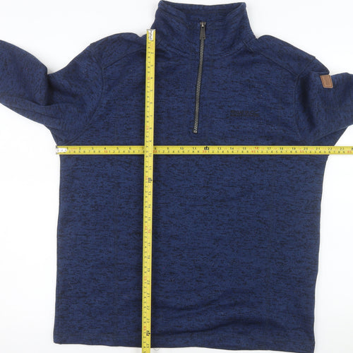 Regatta Men Blue 1/4 Zip Pullover Sweatshirt Fleece M