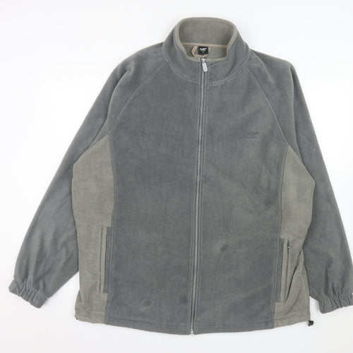 Cotton Traders Men's Dark Steel Full Zip Fleece Sweatshirt XL