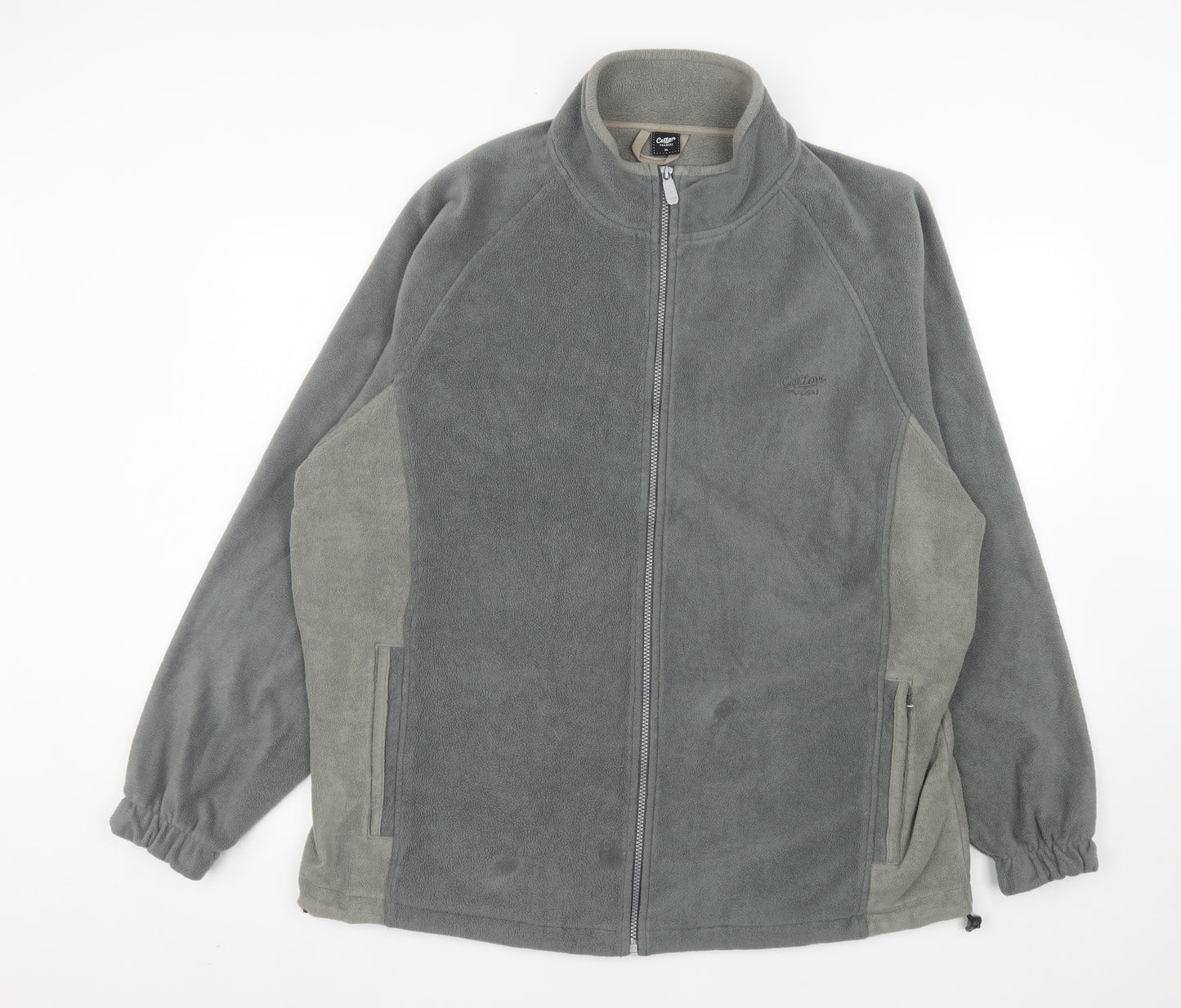 Cotton Traders Men's Dark Steel Full Zip Fleece Sweatshirt XL