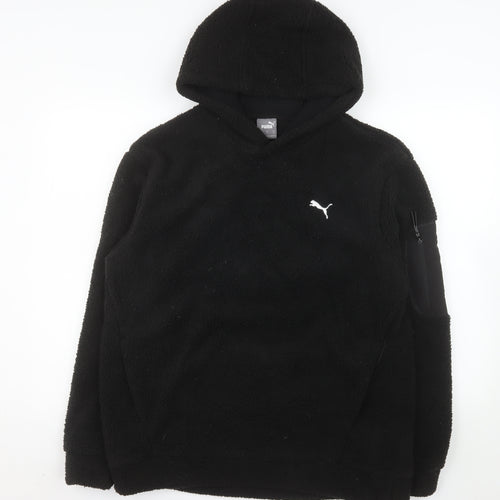 Puma Men's Black Fleece Pullover Hoodie Size M