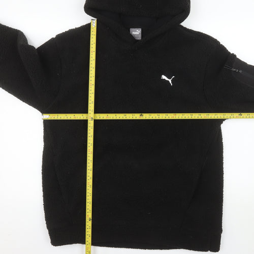 Puma Men's Black Fleece Pullover Hoodie Size M