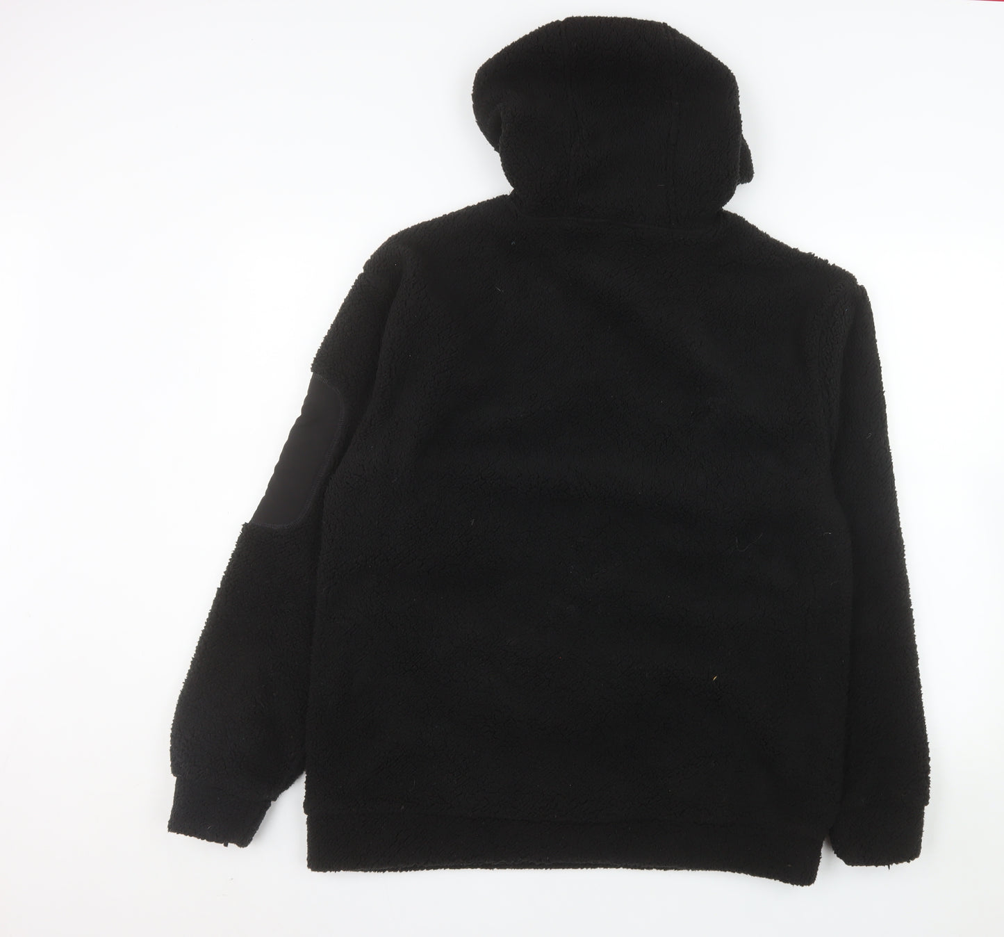 Puma Men's Black Fleece Pullover Hoodie Size M