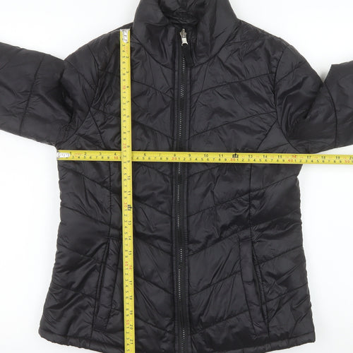 Jessica Simpson Women's Black S Puffer Jacket Lightweight Quilted Zip